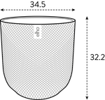 jazz rond 35cm blanc soie